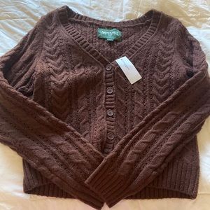 brown american eagle sweater